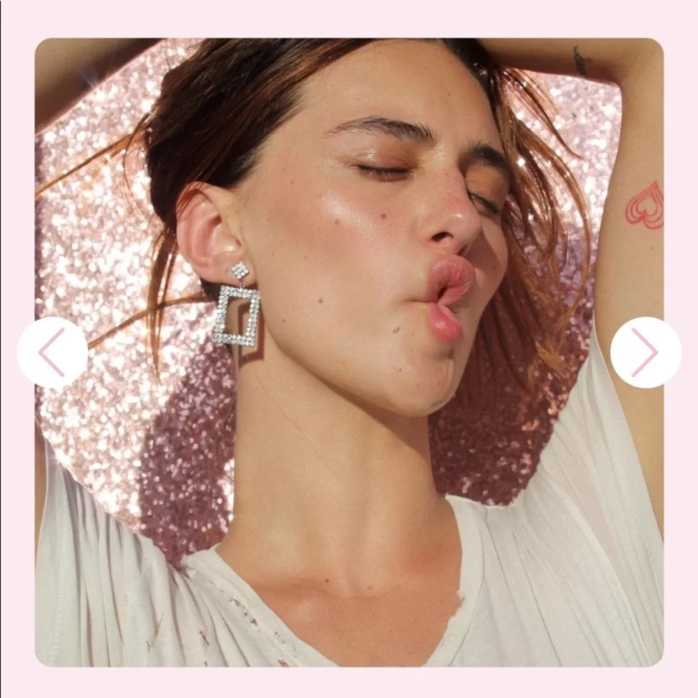 NWT Frasier Sterling Sweet and Sour cubic zirconia silver accent dangly earrings - Picture 4 of 10